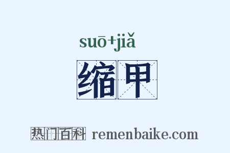 缩甲是什么意思的图片